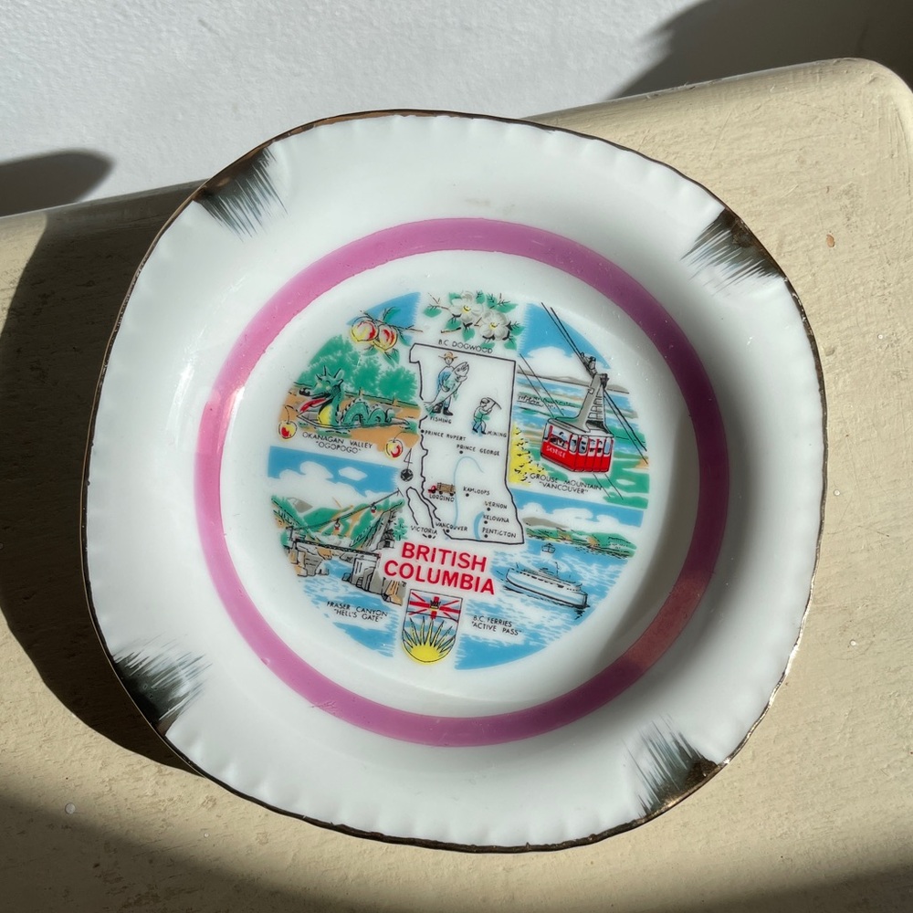 Vintage mid century British Columbia Souvenir Ashtray